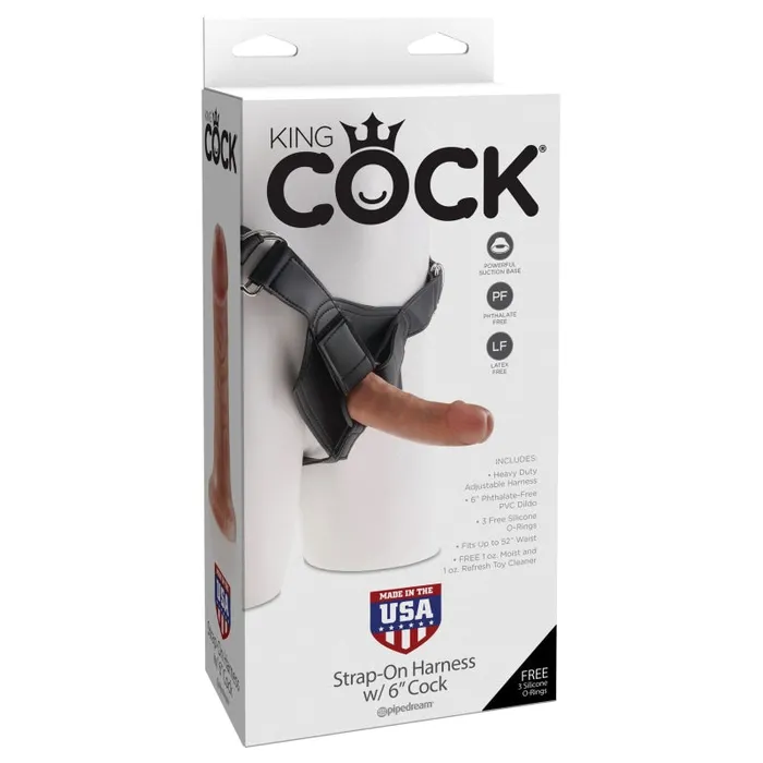 King Cock Strap on Harness With 6 Inch Cock - Tan | Pipedream Female Sex Toys King Cock Strap on Harness With 6 Inch Cock - Tan | Pipedream Female Sex Toys