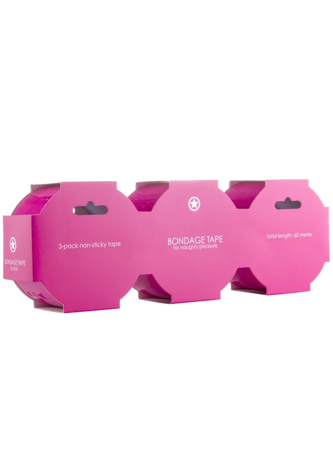 Vibrators Bondage Tape 3pack Pink Shots Ouch
