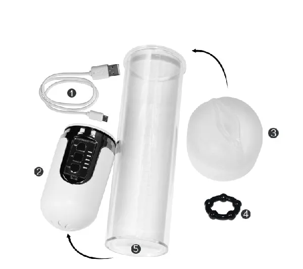 Female Sex Toys Maximizer Worx VX5 Rechargeable Pump White Lovetoy