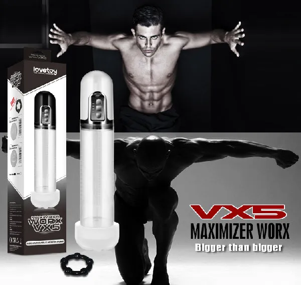 Female Sex Toys Maximizer Worx VX5 Rechargeable Pump White Lovetoy