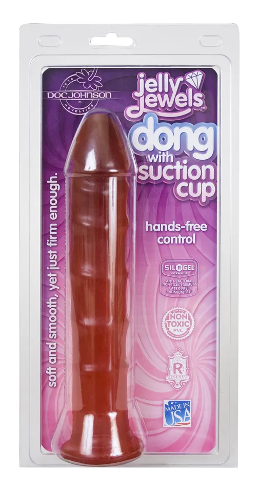Doc Johnson Novelties Dildos Jelly Dong WSuction Cup Ruby